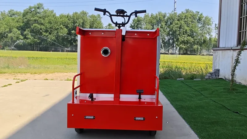 Mobile unit rear view and water connection position