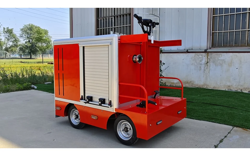Mobile high-pressure fine water mist fire-fighting unit for a high-speed railway station mini fire station