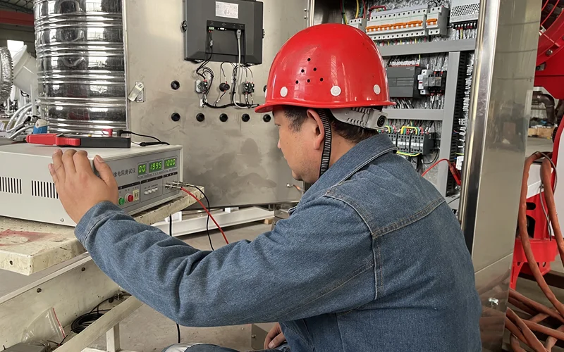 Electrical safety inspection and control wiring test at Betterway workshop