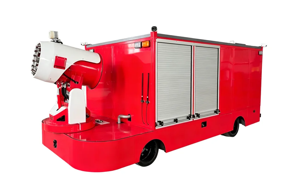 Vehicle-based emergency response platform related to firefighting mist cannon integration
